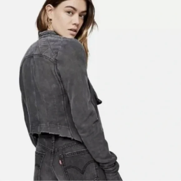 Free People Shrunken Moto Jacket - Picture 2 of 2